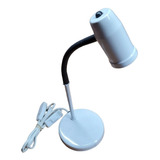 Velador Flexible Con Base Para Led Gu10 Escritorio 