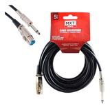 Cabo De Microfone P10 Mono Para Xlr Canon Fêmea 5 Metros Mxt