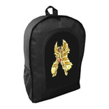 Mochila Negra Saint Seiya Anime Adulto / Escolar B19