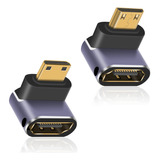 Poyiccot Adaptador Mini Hdmi A Hdmi 8k, Angulo Arriba Y Abaj