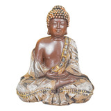 Estatua Figura Buda En Poliresina Decorativo 14x11 Cm