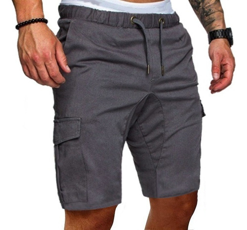 Bermudas Hombre Casual Short Suelto Cómodo Bolsillos De Moda