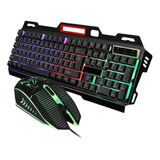 Kit Teclado E Mouse Gamer Profissional Led Colorido Usb 