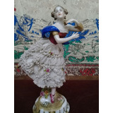 Antigua Figura De Porcelana Meissen 