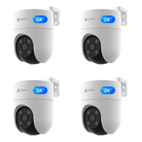 Combo X4 Cámara Ezviz H8c 2k+ 4mp Wifi Exterior 360º Audio