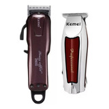 Kit Profissional Barber Shop Kemei 2600 +acabamento Detailer