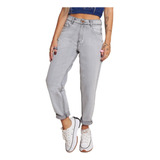 Jeans Mujer Mom 1680 Gris Paradise Jeans
