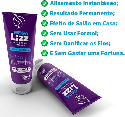 Kit 2 Progressiva Sem Formol Original Megalizz Mega Lizz