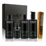 Kit Produtos De Barba Shampoo Condicionador Óleo Balm Pente