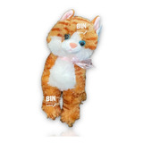 Gato Parado Peluche Sonido Miau Color Garfield Naranja Suave