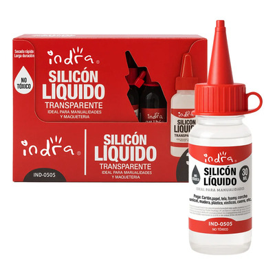 Pegamento Líquido Indra Silicón Frio Transparente 30ml 12 pzs | MercadoLibre