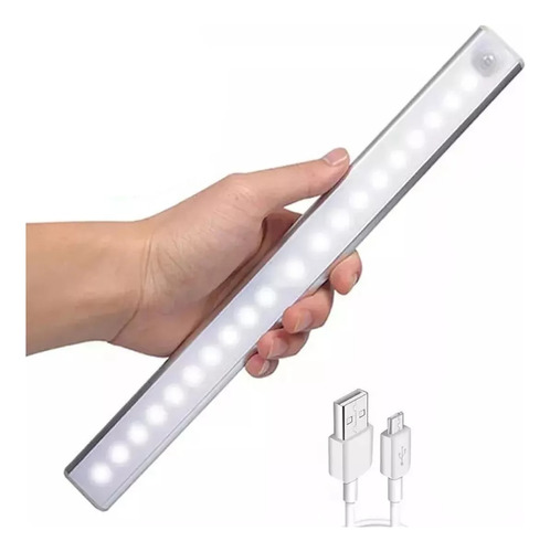 Luz Led Liston Sensor Movimiento Recargable Usb 50cm Oferta