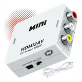 Mini Adaptador Conversor Hdmi Para Av Rca Testado Qualidade