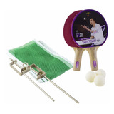 Set Ping Pong Completo Sensei® - 2 Paletas + 3 Pelotas + Red