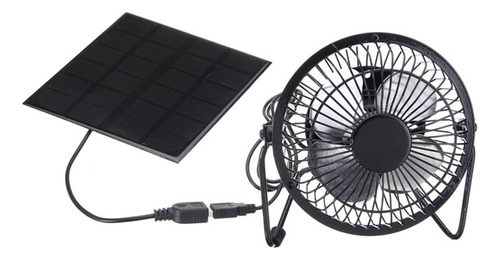 Portable Mini Fan Powered By Solar Panel 5w 4po 1