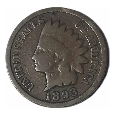 Usa - One Cent 1893 Cabeça De Índio- Frete Grátis