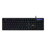 Teclado Gamer Hp Usb Membrana Com Iluminacao Led Preto K300 Idioma Português Brasil