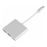 Adaptador Usb 3 En 1 Tipo C A Hdmi Usb 3.0 Macbook