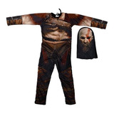 Roupa Do Kratos Infantil Cosplay Jogo God Of War Com Máscara