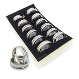 Pack 12 Anillos Acero Quirurgico 316 Strass Sinfin Xmayor Me