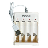 Cargador De Pilas Usb Para 4 Pilas Aa Aaa Recargables Noga