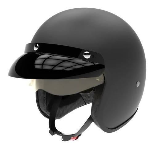 Casco Para Moto Abierto Hawk 721 Negro Mate Spot