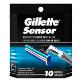 Gillette Sensor Men's Razor Blade Refills, 10 Count, Mens