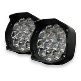 Kit X2 Faros Led Auxiliar Luz Blanca Con Soporte Moto