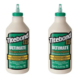 2 Colas Ultimate 3 Wood Glue Para Madeira 1kg Titebond