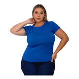 Blusa Plus Size Feminina Tshirt Básica Baby Look Malha Fria