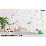 Vinil Decorativo Infantil - Globos Aerostáticos  1.20x50cm 