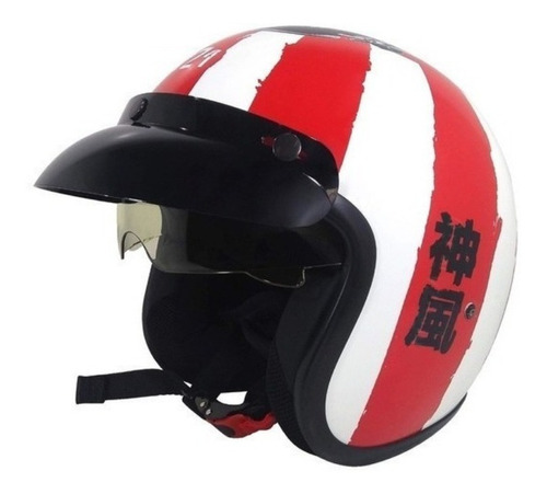 Casco Para Moto Abierto Hawk 721 Kamikaze Talle L 