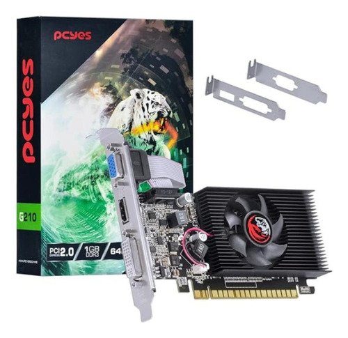 Placa De Vídeo Pcyes Geforce G210 Low Profile 1gb Ddr3 64bit