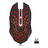 Ratón Gamer Tenmos K6 Inalambrico Led Rojo