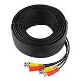 Cable Coaxial Armado Con Conector Bnc Y Alimentación, 30mt