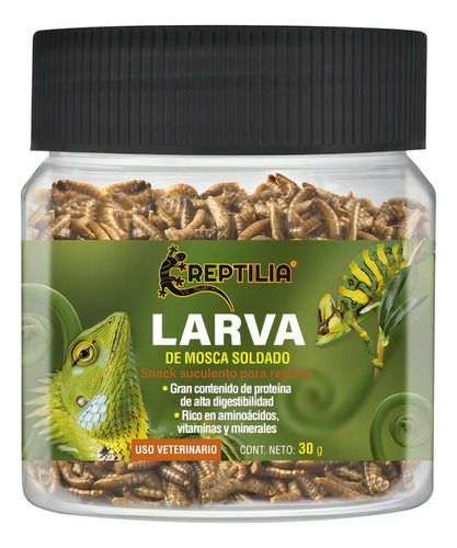 Reptilia Larva De Mosca Soldado 30 Grs Fl4070