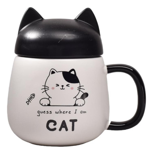 Mug En Ceramica Pocillo De Gato Dim:9x13x13cm