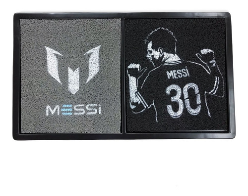 Alfombra Sanitizante Doble Pvc Color Diseño Messi X3