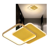 Lustre Plafon Sobrepor Teto Moderno Quadrado Quarto Luz Led