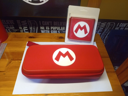 Case Nintendo Switch Do Mario + Case De Cartuchos 