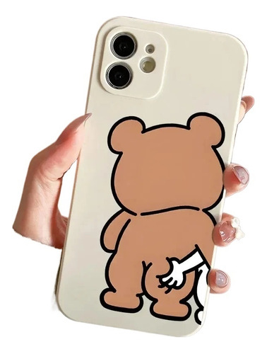 Funda De Teléfono Divertida De Pareja De Osos Y Conejos Para