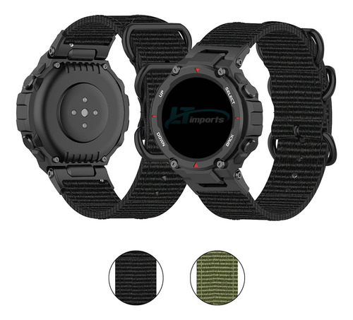 Pulseira Nylon Militar Compativel Com Amazfit T-rex Pro