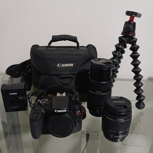 Camaradigital Canon Eos Rebelt6 Con Lentes Y Accesorios.
