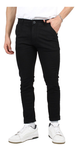 Pantalon De Gabardina  Casual Strech Hombre Skinny