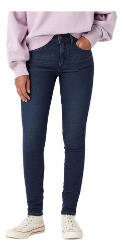 Jeans Mujer Tiro Alto Skinny High Fit Ink Spill