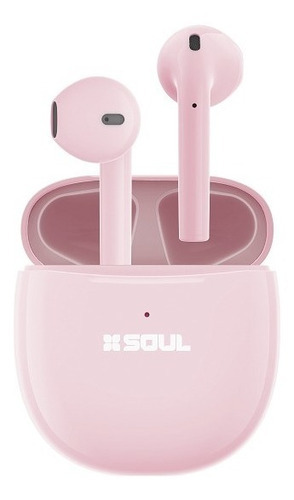 Auricular Bluetooth Soul Tws 600 Con Base Cargadora Rosa