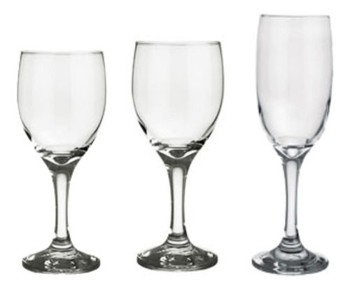 Set Copas De Vino Champagne Agua Windsor Nadir Vidrio 18 Uni