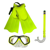 Set Buceo Niños Aleta Kit Mascara Snorkel + Aletas De Buceo