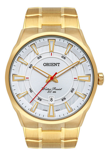 Relógio Orient Masculino Dourado Prova D'agua Mgss1191