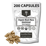 Maca Negra Gelatinizada Organica Triple Fuerza 200 Capsulas